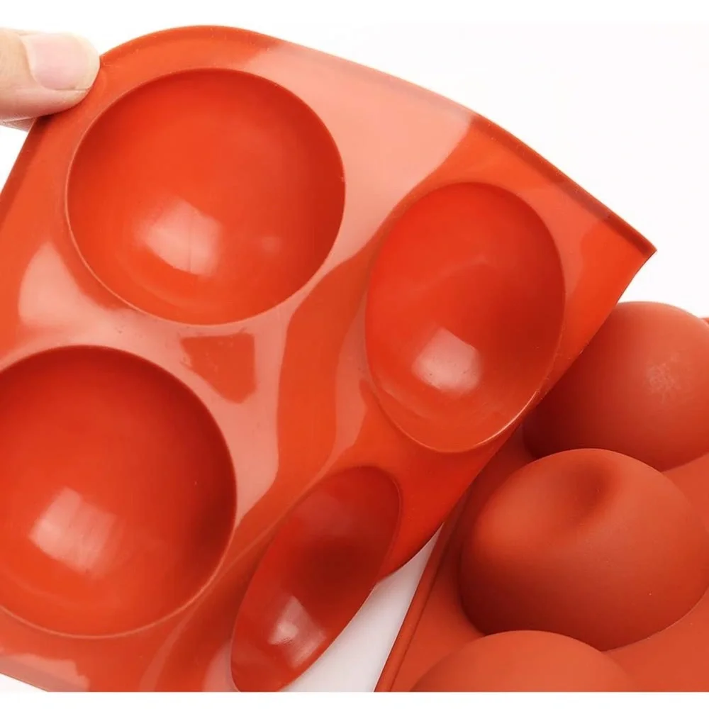 Semi sphere silicone mold 4 pack. 2” Diameter.
